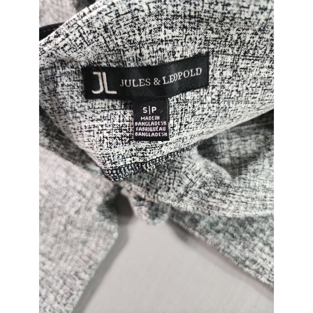 Women’s Black & White Tweed Print Dress Pants with Waist Tie Belt Office Career - Picture 7 of 8